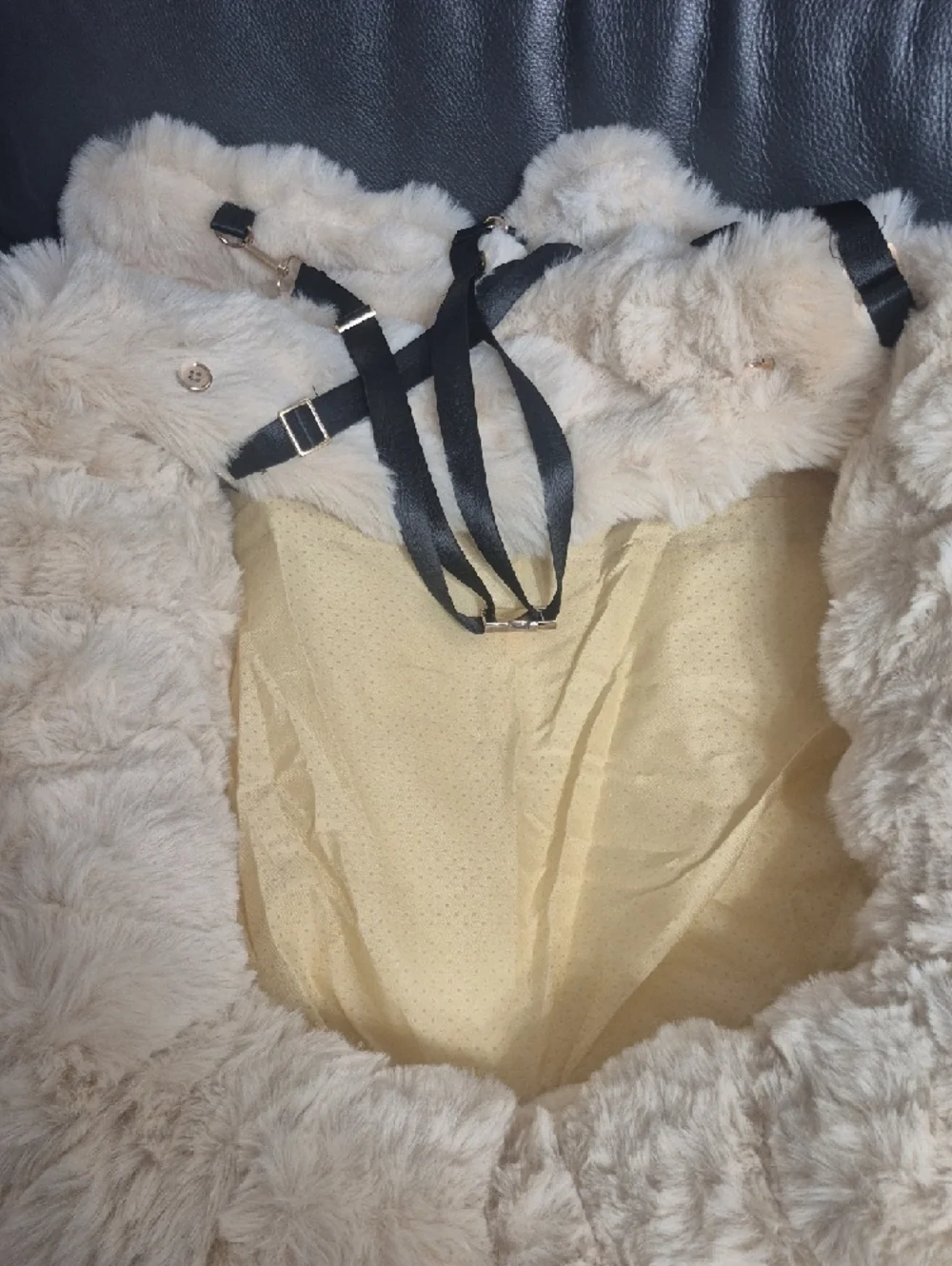 Plush Faux Fur Throw Blanket - Cream